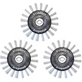 Standard Brush Wheels – 3 Pack Nylon Replacement Heads for Grout Groovy Electric Grout Cleaning Machines| Gentle Grout Scrubber for Kitchen, Bathroom & Tile Floors | Easy-to-Install Indoor Brush Heads