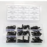 KRD PERFORMANCE 24PCS Assorted Fuel Line Quick Release Connector Kit - SAE 7.89mm & 9.49mm & 9.89mm to 6mm