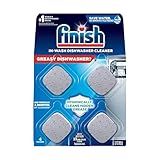 Finish Dishwasher Cleaner Tablets, Deep Cleans Hidden Grease & Grime, Fights Odors, No Extra Wash Cycle, Helps Maintain Dishwasher, 4 Month Supply, 4 Count