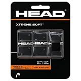 Head Xtreme Soft Racquet Overgrip Tennis Racket Grip Tape 3 Pack Black, White, Pack US