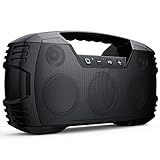 Outdoor Bluetooth Speaker, IPX7 Waterproof, 90W Peak, 32H, Black