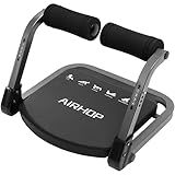 AIRHOP Ab Machine for Stomach Workout, Abs Workout Equipment for Sit Up Exercise, 4-Speed Adjustable Ab Trainer Machine with Automatic Rebound, Home Gym Abdominal Exercise Equipment for All Ages