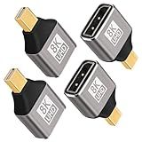 8K 1.4 Mini DisplayPort to DisplayPort Adapter 4 Pack, DP Female to Mini DP Male Bi-directional Connector, Thunderbolt 2 Compatible, Supports 8K@60Hz, 4K@144Hz, for Laptop, PC, Gaming, Monitor, TV