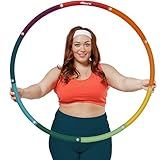 Weighted Hula Hoop Plus Size | 3.2lb Weight, 43in Diameter | Extra Large Hula Hoop for Adults Weight Loss | Easy to Spin, Soft Padding | Exercise Hoop for Beginners & Advanced Hoopers