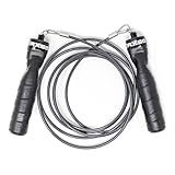 Rx Smart Gear Jump Rope - Black Ops Ergonomic Handles with Trans Black Cable Buff 3.4 8'0" | Jump Smart Weighted Speed Rope for Sports & Fitness, MMA, HIIT, Cardio & Functional Workout