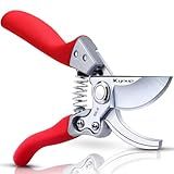 Kynup Pruning Shears, Gardening Scissors, Pruners for Gardening, Garden Grass Clippers Hand Hedge Shears, Heavy Duty Garden Tools(Red)
