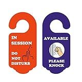 In Session Do Not Disturb Sign, 2Pack Do Not Disturb Door Hanger Sign, Double-sided, Ideal for Office, Hotel,School,Clinic, or during Therapy, Massage, Spa Treatment, Counseling.
