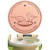 Uni-J 99.99% Pure Copper Bird Bath Purification Disk, Copper Disc inhibiting Algae buildup - Fits All Outdoor Bird Bath Bowls - 1Pcs