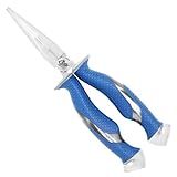 CUDA 8.75" Needle Nose Pliers | Durable Fishing Hooks Remover with Wire, Mono & Fluorocarbon Cutter - Saltwater & Freshwater Use
