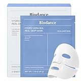 BIODANCE Hydro Cera-nol Real Deep Mask, Hydrating Overnight Hydrogel Mask, Moisturizing, Redness Reducing, Quick Soothing, Korean Skin Care, Valentines Day Gifts for Her |1.19oz(34g) x4ea