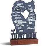 Gifts for Mom from Daughter - Sentimental Mother's Day Birthday Gifts for Mom, Meaningful Mom Keepsake Plaque, Mother Daughter Gifts "To My Mom" Christmas Valentines Day Easter Presents