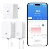 GoveeLife WiFi Refrigerator Thermometer with Alarm, Wireless Digital Freezer Temperature Gauge with App, 2 Years Free Data Export, for Home Kitchen Fridge Hot Tub 2 Pack(Only Support 2.4G Wi-Fi)