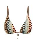 ZAFUL Crochet Bikini Tops for Women Bathing Suit Swimsuit Beads Top Push Up