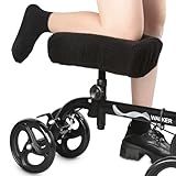 WHLICKS Knee Scooter Cushion Pad- Soft Plush Memory Foam Cushion with Removable Cover, Knee Scooter Pads Cover for Comfort Fits Most Models, Knee Rover for Broken Leg Crutch Cart Roller, Injuries