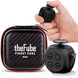 PILPOC theFube Fidget Cube, 6-Sided Stress Relief Infinity Cube for Adults & Kids, Boosts Concentration, Mindfulness Aid, Silent & Audible Modes, Stocking Suffers for Boys, Kids and Adults (Midnight)
