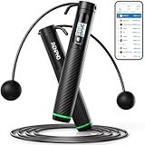 RENPHO Smart Skipping Rope with Counter, Adjustable Jump Ropes for Fitness, Skip Rope with APP Data Analysis, Workout Equipment for Women Men Adult Kids, Burn Calories, Boxing Jumping Rope, Gym, MMA