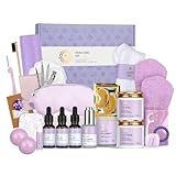 Skin Care Set for Women, 28Pcs Skin Care Kit includes Face Cream, Essential Oil, Scented Candle, Lavender Scented, Spa Birthday Gifts for Women, Mother's Day Gift