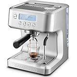 CASABREWS Ultra Espresso Machine with LCD Display, Espresso Maker with Powerful Milk Frother, Customizable Brewing Temperature, Provides Barista-Level Lattes and Cappuccinos, Gift for Men & Women