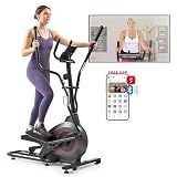 Sunny Health & Fitness Upright Magnetic Elliptical with Pulse Sensor