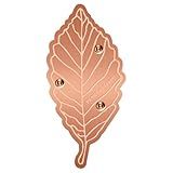 Niteguy Bird Bath Copper Disk,Bird Bath Purification Disk 0.6mm Reinforced 99.99% Pure Copper Cleaning Disk with Triple-Point Support,Fits Outdoor Birdbath & Bowl,Provide Safe Clean Water,Leaf-1Pc