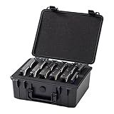 Hard Drive Case for 3.5" HDD & 2.5" SSD - 5-Bay Shockproof PP Storage Box with Pre-Cut Foam, IP54 Splash Resistance & Anti-Static Protection (Compact & Lightweight)