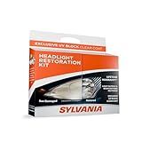 SYLVANIA Headlight Restoration Kit - Long-Lasting Headlight Repair Kit for Restoring to Like-New Condition - Surface Activator, Exclusive UV Coating, Clarifying Compound & More - No Tools Required