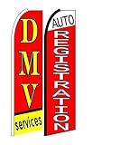 DMV Services, Auto Registration King Size Swooper Flag Sign Pack of 2