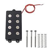 1Pcs Yootones Noiseless Good Balance 4 String Bass Guitar Pickup Compatible with Bass Guitar(Black)