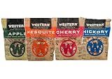 Western BBQ Smoking Wood Chips Variety Pack Bundle (4)- Apple, Mesquite, Hickory, and Cherry (Variety Pack)