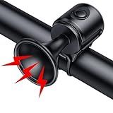 Powvine Electric Bike Horn 130db Loud Bicycle Horn，Bicycle Horns for 22.2-32mm Handlebars Bike Horn for Adults with 3V Battery,Easy Installation Bike Bells for Adults Kids Mountain Bike/Scooter/Ebike