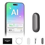 Plaud NotePin Voice Recorder, AI Voice Recorder, App Control, AI Notetaker, AI Transcribe & Summarize, Support 112 Languages, 64GB Memory, Audio Recorder for Lectures, Meetings, Cosmic Gray