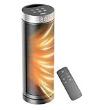 Ceramic Space Heater, Portable Indoor Heater with Remote Control, Three Heating Modes, Overheat and Tip-Over Protection, Suitable for Home, Bedroom, and Office Indoor Use