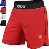 RDX MMA Shorts for Training & Kickboxing – Fighting Shorts for Martial Arts, Cage Fight, Muay Thai, BJJ, Boxing, Grappling Red