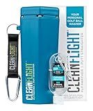 Clean Flight Premium Golf Ball Washer - Portable Cleaner for Golf Bag or Cart - Best Golf Accessories Gifts for Men & Women. (1Pack) - Seaport Blue