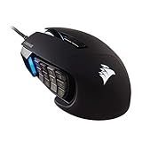 Corsair Scimitar RGB Elite Wired MOBA/MMO Gaming Mouse – 18,000 DPI – 17 Programmable Buttons – iCUE Compatible – PC, Mac, PS5, PS4, Xbox – Black
