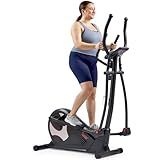 Sunny Health & Fitness Heavy-Duty Smart Elliptical Trainer, 300LB Load Equipment for Indoor Cardio Exercise, Adjustable Resistance for Full-Body Cross Training, Free SunnyFit App Bluetooth Connection