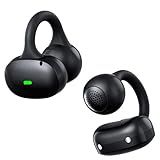Clip On Earbuds, Open Ear Earbuds Wireless Bluetooth, Ear Clip Bluetooth Headphones for Running Sport, Lightweight Comfort, Secure Fit for Small Ears, Ultra Clear Calls with Mics, Waterproof, 40H Play