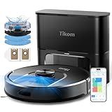 Tikom Robot Vacuum and Mop, 6000Pa Robotic Vacuum Cleaner with Self-Emptying Base, 90 Days Capacity, LiDAR Navigation, Home Mapping, Ideal for Pet Hair, Hard Floors, Carpet (L8000 Plus)