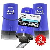 Guard Your ID Confidential Security Roller Set Advanced 2.0 for Identity Theft Protection Redacting (Regular 3-Pack, Blue)