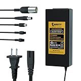 Carsty UL Certified 42V 2A Replacement [Hoverboard Charger] for 36V Lithium Battery with 5 in 1 Universal Plugs - Compatible with Gotrax, Jetson, Segway,Ninebot, Swagtron, Bird Electric Scooters