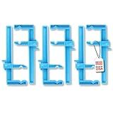 Excel Blades 3-Inch Adjustable Plastic Bar Clamps Set – 6-Pack Mini Woodworking Clamps and Spreaders for Model Building, Crafts, and DIY Woodworking Projects – Inch-Marked Side Beams – Made in USA