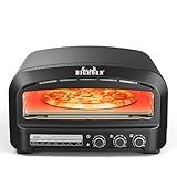 BIG HORN OUTDOORS Pizza Oven Indoor, 14" Electric Countertop Pizza Oven with 6 Modes, Heats up to 800°F Pizza Maker, Flip-Up Design Pizza Cooker for Home Kitchen, Restaurants, Parties