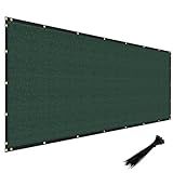 Windscreen4less Privacy Fence Screen 6'x50' Heavy Duty Windscreen Fencing Mesh Fabric Shade Cover for Outdoor Wall Garden Yard Pool Deck, Green