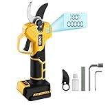 Brushless Electric Pruning Shears for DeWalt 20V Battery, Portable Cordless Pruning Shears with LCD Display＆SK5 Blades, Adjustable Cutting Diameter 0.8-1.2 Inch for Gardening Tree Pruning(NO Battery)