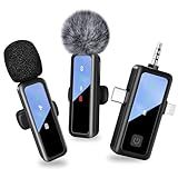 dralud 3 in 1 Wireless Lavalier Microphone for iPhone, Mini Lapel Mic with Mute/Reverb/Noise Reduction, for Android Phone, Camera, PC, Laptop, Video Recording, Streaming, Interview, Vlogs,100ft Range
