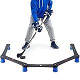 Btlwpy Hockey Training Equipment,Hockey Gear,Hockey Stick Handling Trainer for Puck Control and Coordination Reaction,Portable Reaction Time 5-Section Training Tool