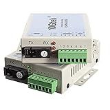 Serial RS485/RS422/RS232 to Fiber Optic Media Converter, Serial Communication Data Converter Device Server, SM Bidi SC 1310nm 20km, Daisy-Chain or Redundant-Ring FO