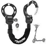 Sportneer Scooter Lock: 7mm Square Chain Anti-Theft Cut Resistant Bike Lock with 3 Keys, 2.46ft/75cm Heavy Duty 3 Position Adjustment Bike Chain Lock for E-Bike/Electric Scooters, Door, Gate