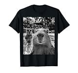 Funny Capybara Selfie T Shirts for Men and Women Cute Animal Tees