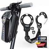 Mezelon Scooter Lock, 8mm Chain Locks Security Anti-Theft Bike Lock with 3 Keys and Waterproof Scooters Bag Electric Scooter Accessories for E-Bike/Motorcycle/Bicycle/Electric Scooters